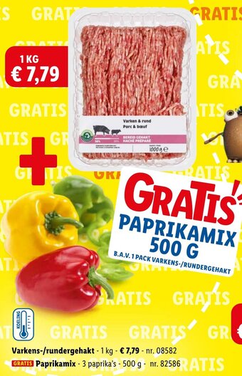 Varkens-/rundergehakt + Paprikamix