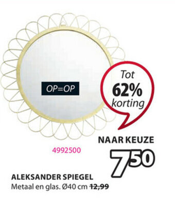 Jysk Aleksander Spiegel aanbieding