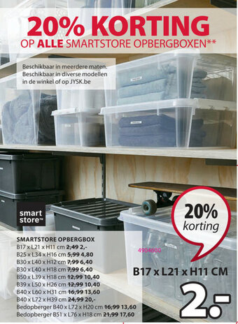 Jysk Smartstore Opbergbox aanbieding