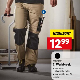 Lidl Parkside Werkbroek aanbieding