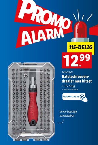 Lidl Parkside Ratelschroevendraaier met bitset aanbieding