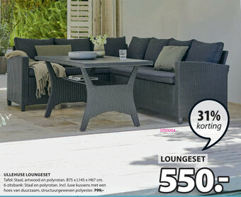 Jysk Ullehuse Loungeset aanbieding