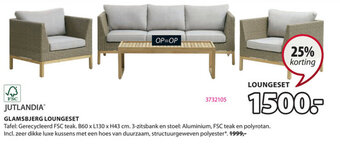 Jysk Glamsbjerg Loungeset aanbieding