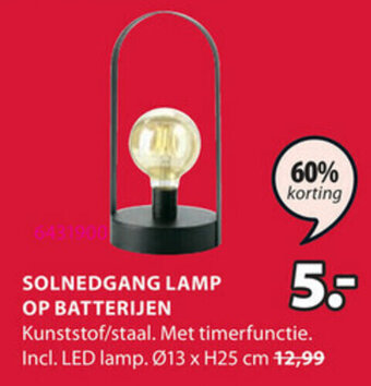 Jysk Solnedgang Lamp Op Batterijen aanbieding