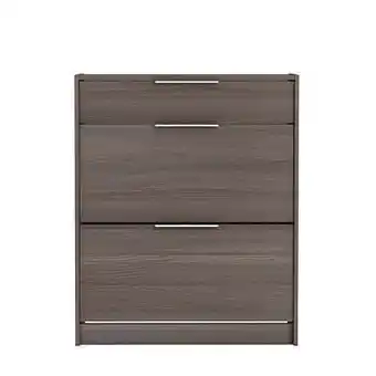 Demeyere schoenenkast Space - donker eiken - 100,6x82,6x29,4 cm - Leen Bakker