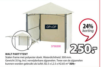 Jysk Malt Partytent aanbieding