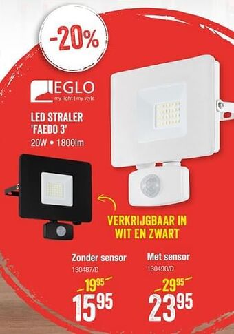 HandyHome Led straler faedo 3 zonder sensor aanbieding