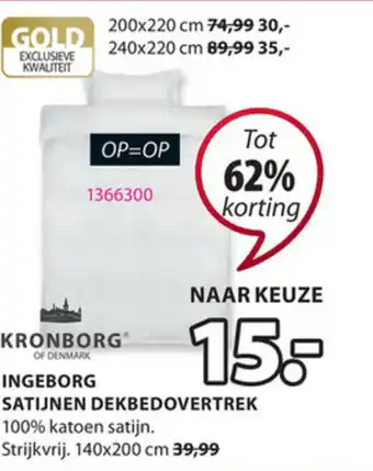 Kroborg Ingeborg Satijnen Dekbedovertrek