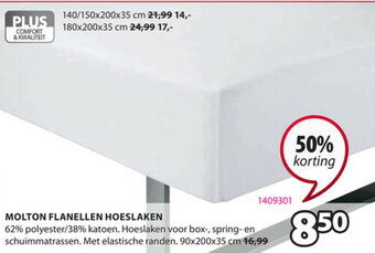 Jysk Molton Flanellen Hoeslaken aanbieding