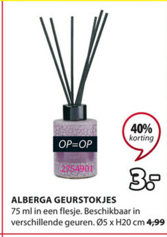 Jysk Alberga Geurstokjes aanbieding