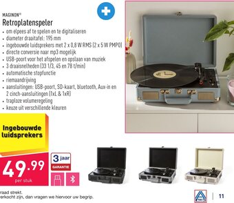 ALDI Maginon Retroplatenspeler aanbieding
