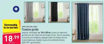 ALDI Home Creation Living Fluwelen Gordijn aanbieding