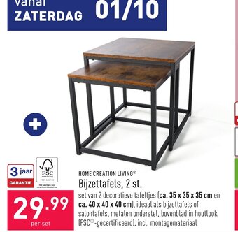 ALDI Home Creation Living Bijzettafels 2st aanbieding