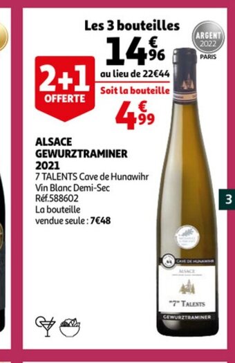 Auchan Alsace gewurztraminer 2021 aanbieding