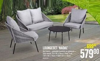 HandyHome Loungeset nadal aanbieding