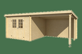 Makro Tuinhuis Luna 295 x 295 cm + extensie 300 cm aanbieding