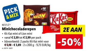 Lidl Nestle Minichocoladerepen aanbieding