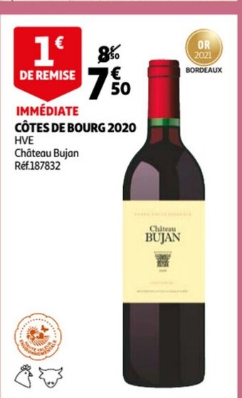 Auchan Cotes de bourg 2020 aanbieding