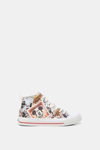 Desigual Halfhoge sneakers met Mickey Mouse - MATERIAL FINISHES - 37 aanbieding