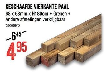 HandyHome Geschaafde vierkante paal aanbieding