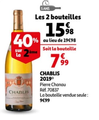 Auchan Chablis 2019 aanbieding