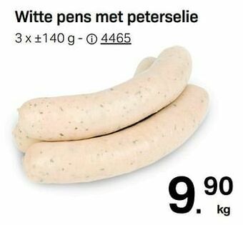 Witte pens met peterselie