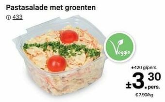 Buurtslagers Pastasalade met groenten aanbieding