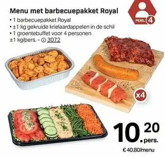 Buurtslagers Menu met barbecuepakket royal aanbieding