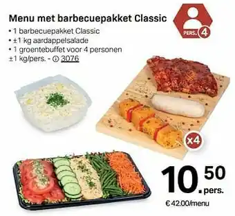 Buurtslagers Menu met barbecuepakket classic aanbieding