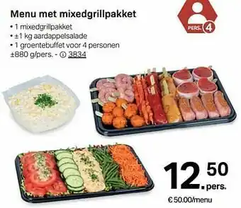 Buurtslagers Menu met mixedgrillpakket aanbieding
