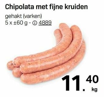 Buurtslagers Chipolata met fijne kruiden aanbieding