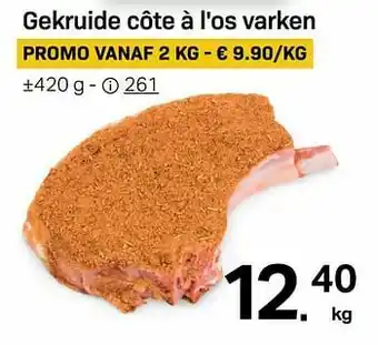 Gekruide côte à l`os varken