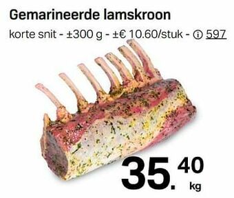 Buurtslagers Gemarineerde lamskroon aanbieding