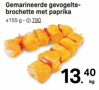 Buurtslagers Gemarineerde gevogeltebrochette met paprika aanbieding