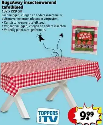 Kruidvat Bugzaway insectenwerend tafelkleed aanbieding