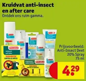 Kruidvat Anti-insect deet 20% spray aanbieding