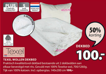 Jysk Texel Wollen Dekbed aanbieding