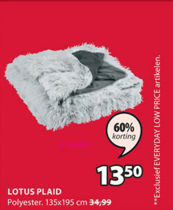Jysk Lotus Plaid aanbieding
