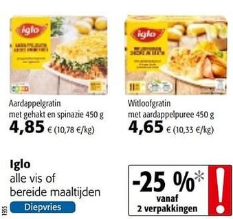 Iglo alle vis of bereide maaltijden