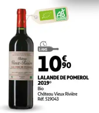 Auchan Bio Lalande De Pomerol 2019 aanbieding