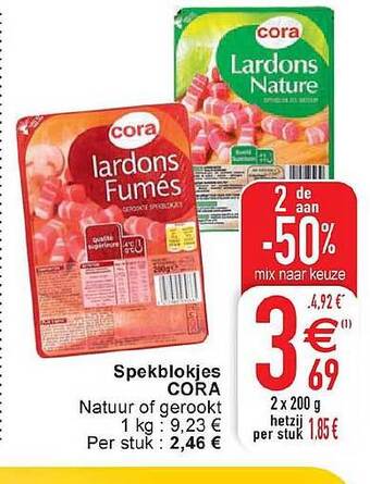 Cora Spekblokjes aanbieding
