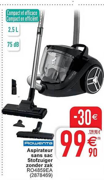 Cora Stofzuiger zonder zak aanbieding