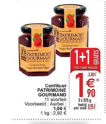 Cora Confituur patrimoine gourmand aanbieding