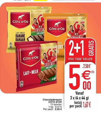 Cora Chocoladerepen côte d'or aanbieding
