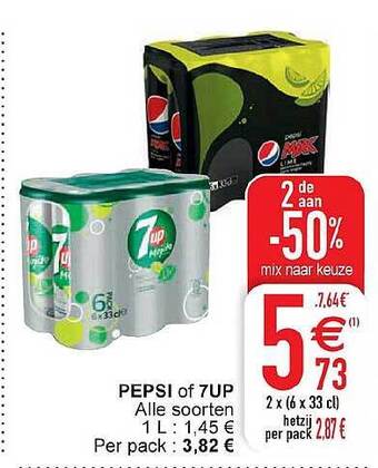 Cora Pepsi of 7up aanbieding