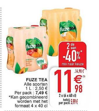 Cora Fuze tea aanbieding