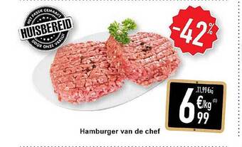 Cora Hamburger van de chef aanbieding