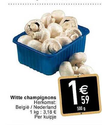Cora Witte champignons aanbieding