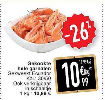 Cora Gekookte hele garnalen aanbieding