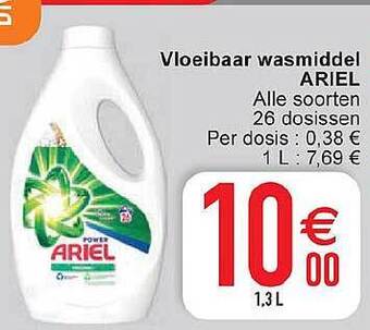 Cora Vloeibaar wasmiddel ariel aanbieding